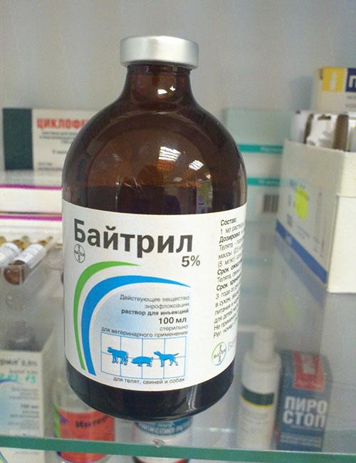médicament dans une bouteille en verre
