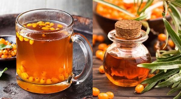 thé au miel et à l'huile d'argousier