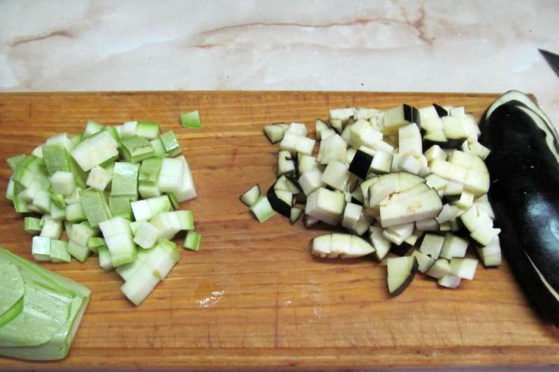 hacher les légumes