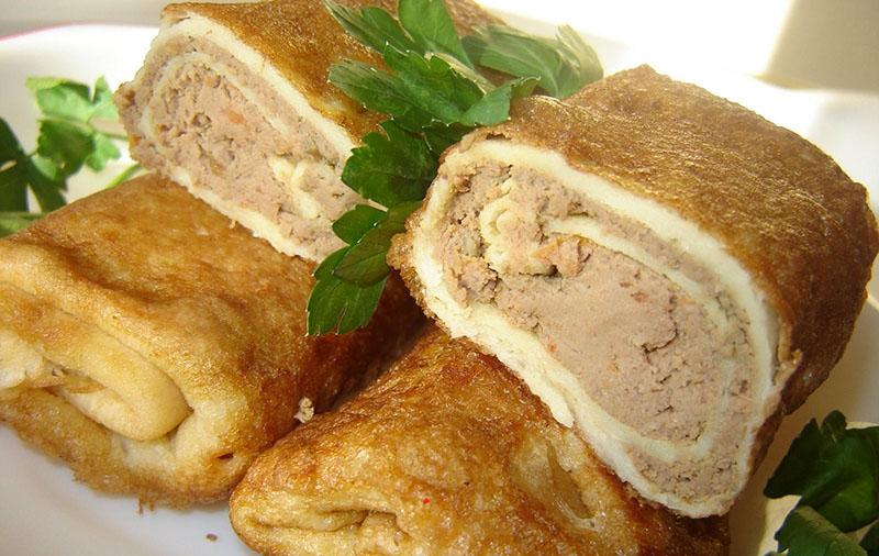 relleno de panqueques de hígado de res