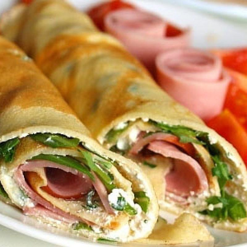 relleno de panqueques de salchicha