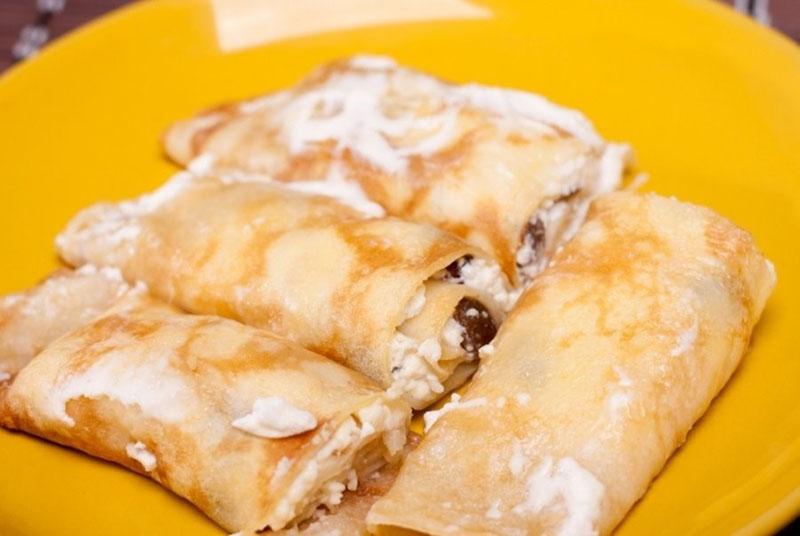 relleno de cuajada dulce para panqueques