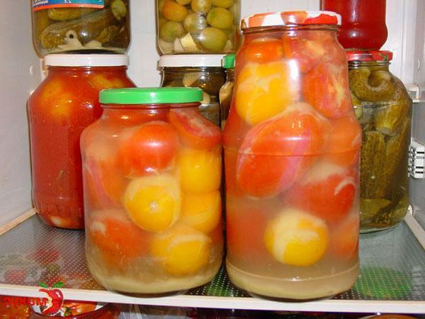 tomates en jugo de manzana