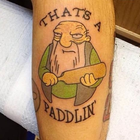 Die Simpsons ohne Scherer? Sie glauben besser, dass dies ein Paddlin ist.