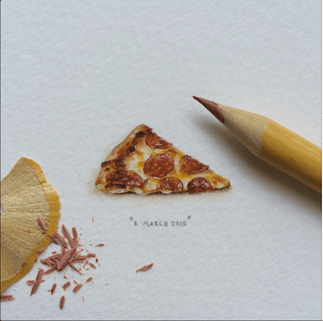رسم البيتزا هذا يبدو جيدًا بما يكفي لتناوله!