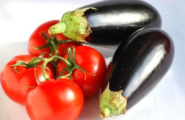 aubergines et tomates