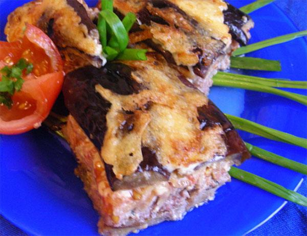 tourte à la viande hachée aux aubergines