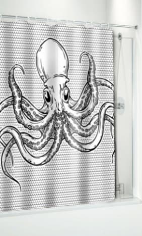 Erhältlich bei INKEDSHOP.COM: Octopus Duschvorhang von Sourpuss Clothing