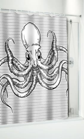 K dispozici na INKEDSHOP.COM: Sprchová opona Octopus od Sourpuss Clothing