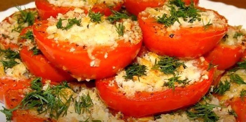tomates al horno con parmesano