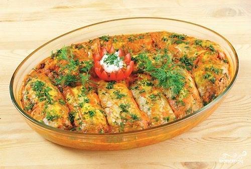 rollitos magros de col con champiñones