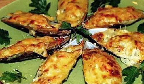 mejillones al horno con queso