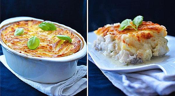 cazuela de patatas con pescado