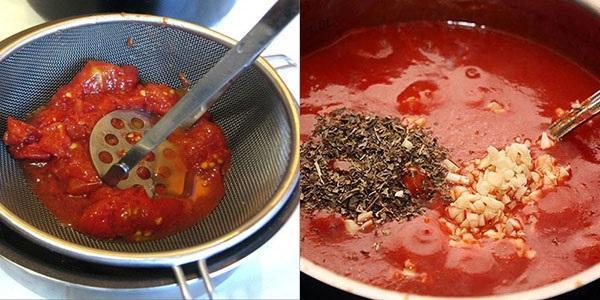 haciendo salsa de tomate