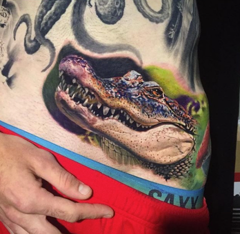 Episches Alligator-Tattoo von Luka Lajoie.