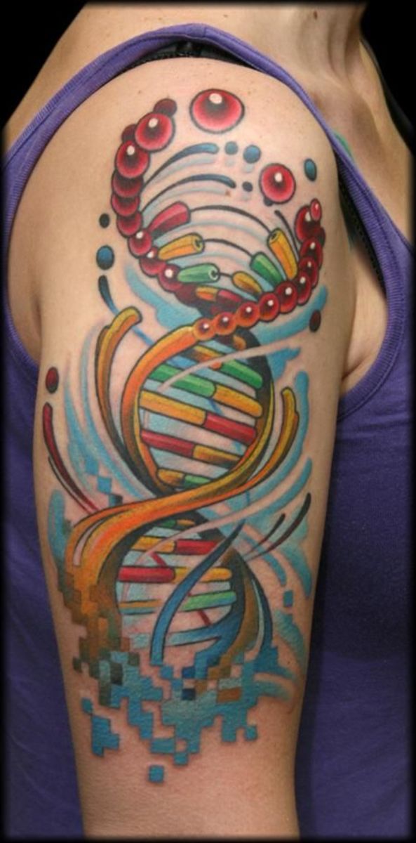 Eine künstlerische Interpretation eines DNA-Stammes.