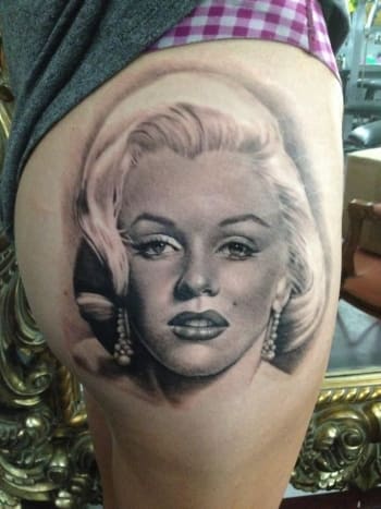 Marilyn Monroe Portrait Tattoo von Teneile Napoli