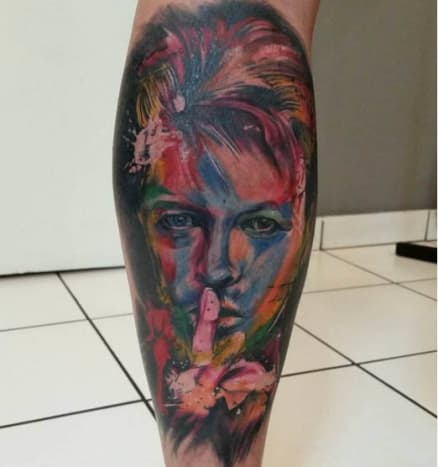 Ein wunderschöner Aquarell inspirierter Bowie von Katharina Chang