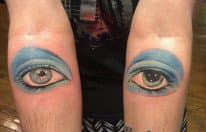 David Bowies Augen Tattoo