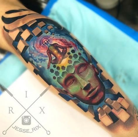 Toto tetování inspirované intuicí nám Jesse Rix vyrazí dech.