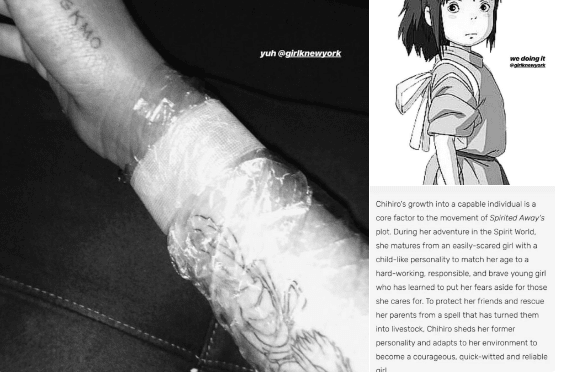 In ihrer Instagram-Story zeigte Ariana ein Tattoo, das Fans als Protagonist des Anime Spirited Away identifiziert haben. In letzter Zeit hat Grande ihre sozialen Medien zum Thema Anime gemacht und wir hatten keine Ahnung, dass sie so ein Weeabo ist!