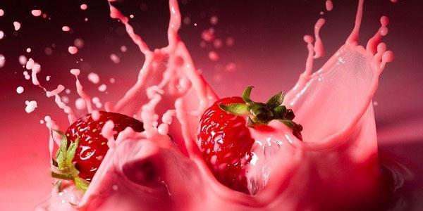 fraises au lait