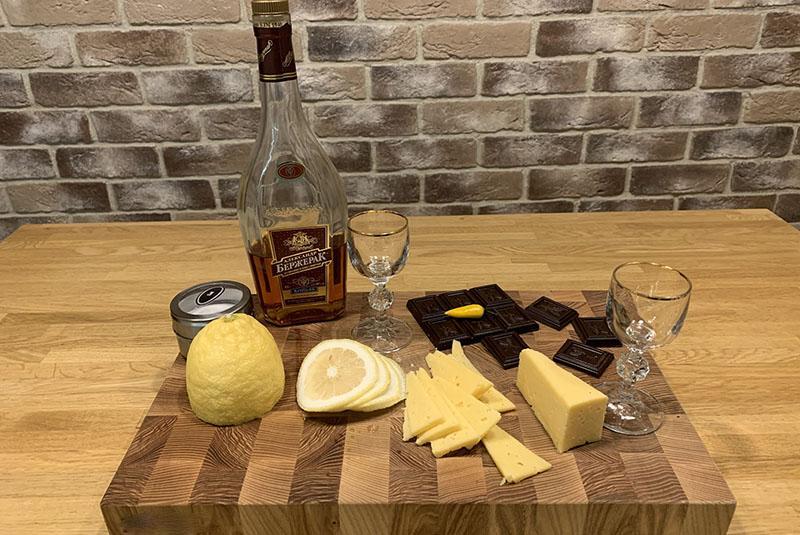 citron et fromage au cognac