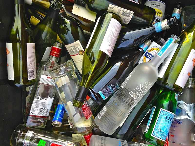 botellas para la decoración del jardín