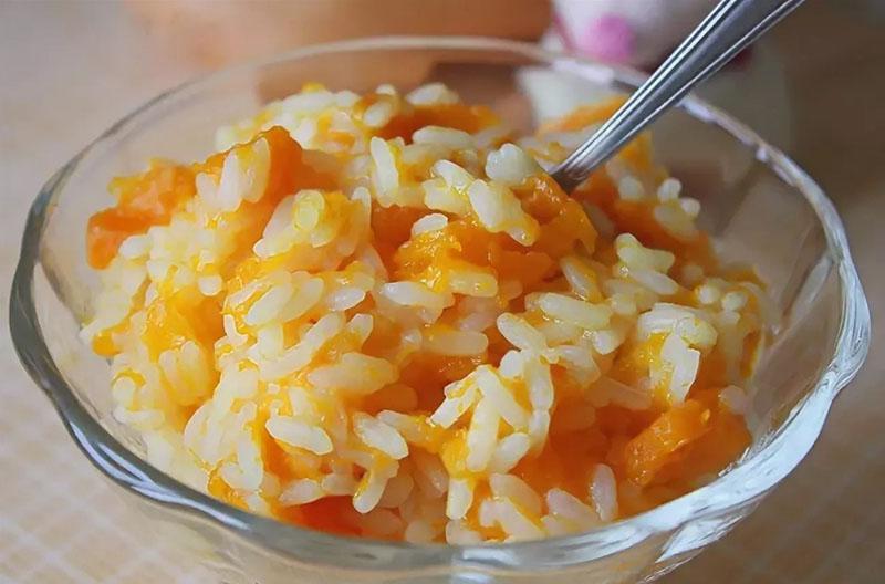 plato picante de calabaza y arroz