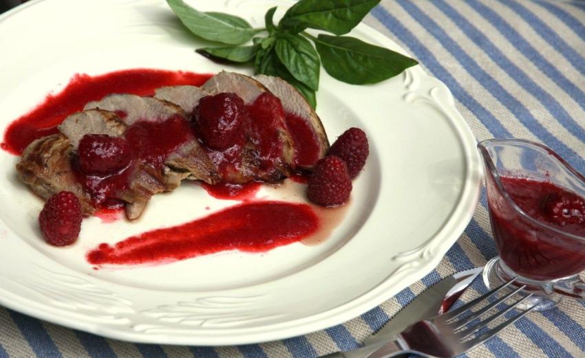 sauce aux framboises