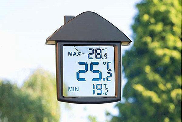 thermomètre numérique avec affichage transparent