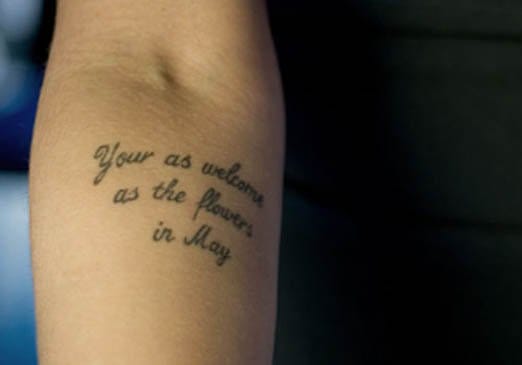 Your/You're- Auch wenn es nicht in einem Tattoo verwendet wird, machen diese Worte den Leuten immer Ärger. Überprüfen Sie dies jedes Mal, wenn Sie dies verwenden, nur um sicher zu gehen!