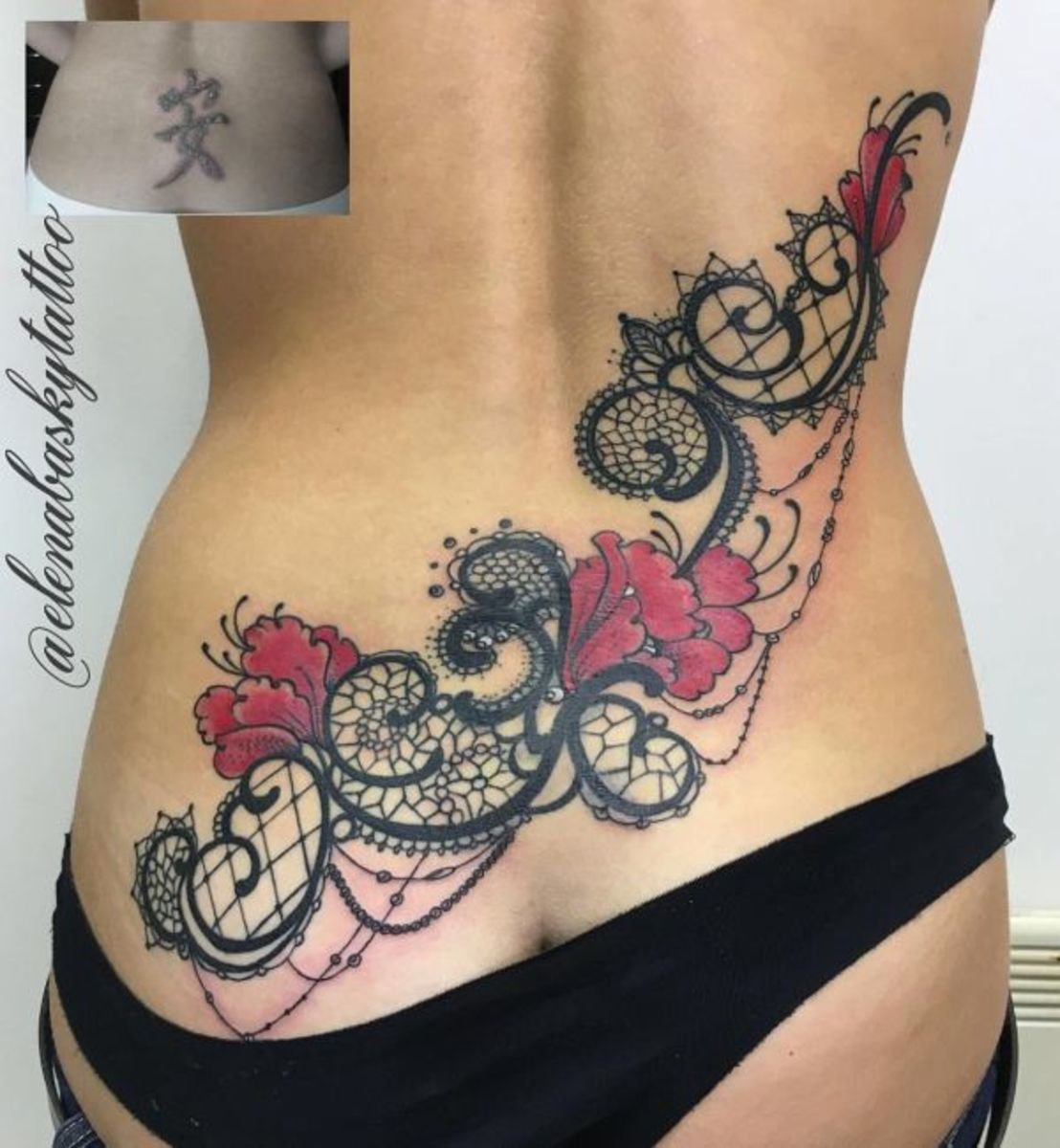 تغطية الظهر الوشم من قبل elenabaskytattoo