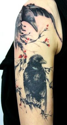 Crow Tattoo Ideas - NEJLEPŠÍCH 100 tetování vrány na planetě Zemi