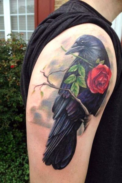 Crow Tattoo Ideas - NEJLEPŠÍCH 100 tetování vrány na planetě Zemi