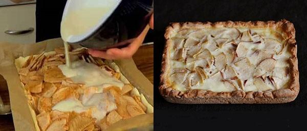 Receta paso a paso de tarta de manzana Tsvetaevsky con foto