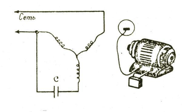Diagrama de conexión del circuito eléctrico en la cortadora de césped.