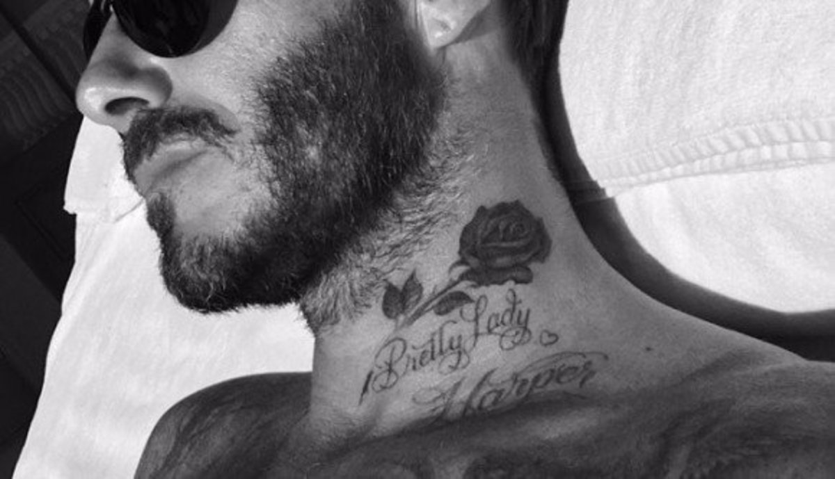 David Beckham zvýšil tetování krásné dámy
