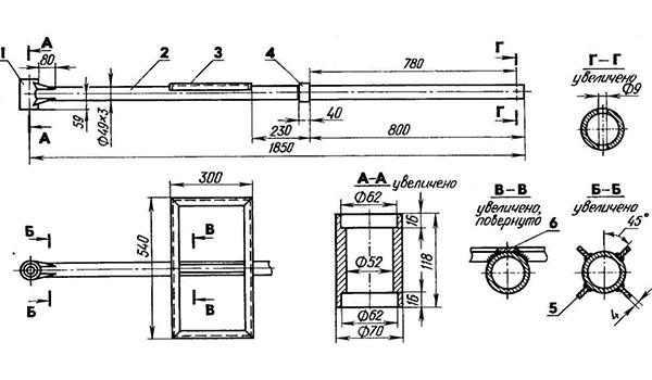 dibujo del adaptador frontal