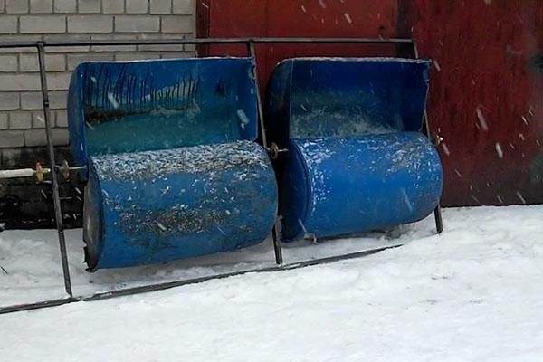 aérateur d'étang en hiver