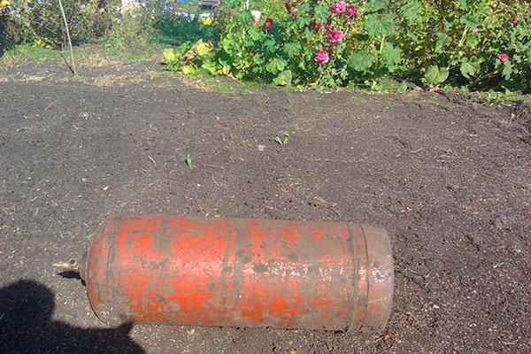 Bouteille de gaz en tant que rouleau