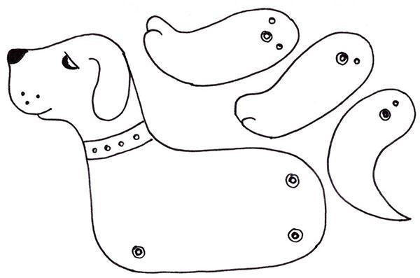 modèle de chien en mouvement