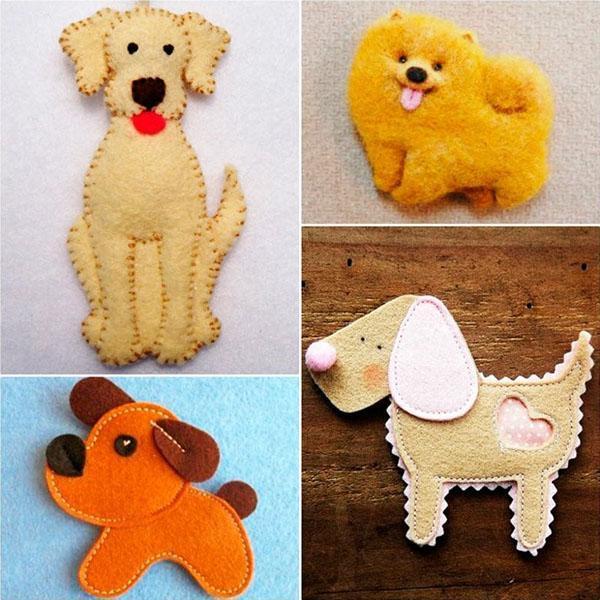 Jouets de Noël sous la forme d'un chien