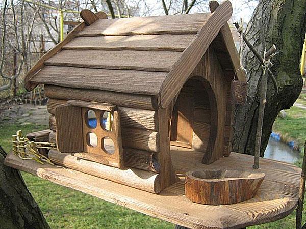 mangeoire en bois naturel