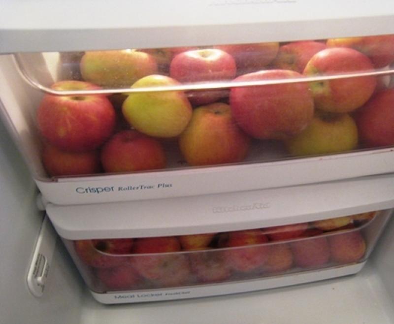 mantener las manzanas en el refrigerador