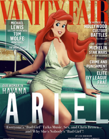 Ariel nimmt Rihannas Platz auf dem Cover der Vanity Fair im November 2015 ein.