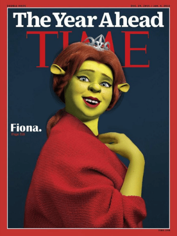 فيونا بدور أديل لمجلة تايم في أبريل 2016.