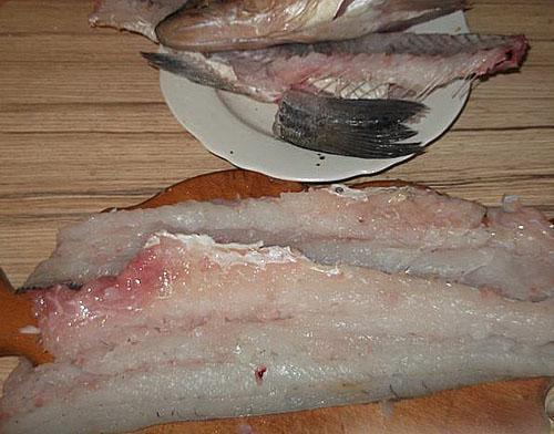 filetes de pescado separados