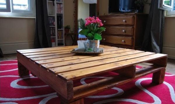 Table basse en palette