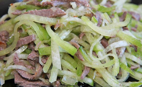 recetas de ensalada de rábano con carne